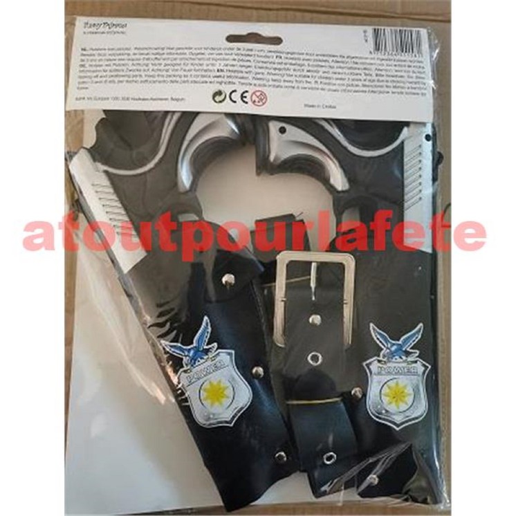 Holster Lara Croft double avec ceinture et pistolet (2)