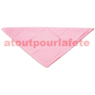 Bandana uni couleur 50 x 50cm, Rose ou Bleu - Foulard normand,