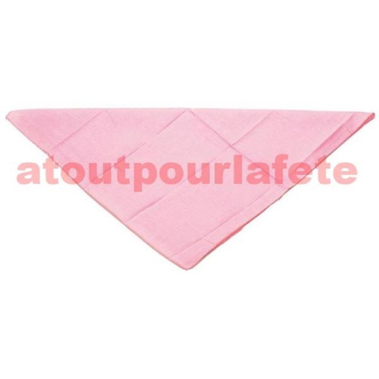 Bandana uni couleur 50 x 50cm, Rose ou Bleu - Foulard normand,