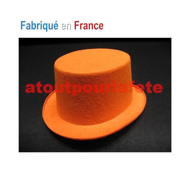 Chapeau de Conscrit Gibus Haut de Forme blanc adulte sans ruban