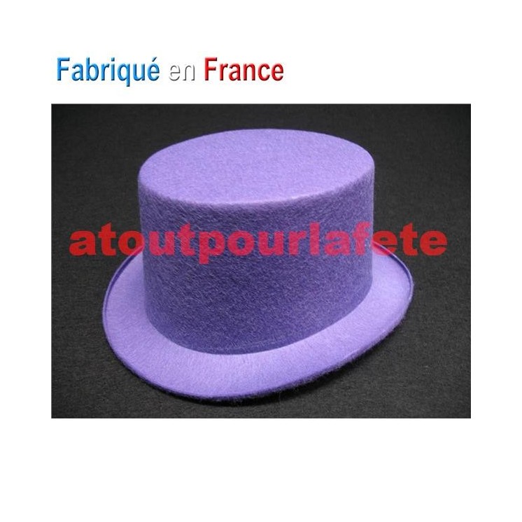 Chapeau de Conscrit Gibus Haut de Forme blanc adulte sans ruban