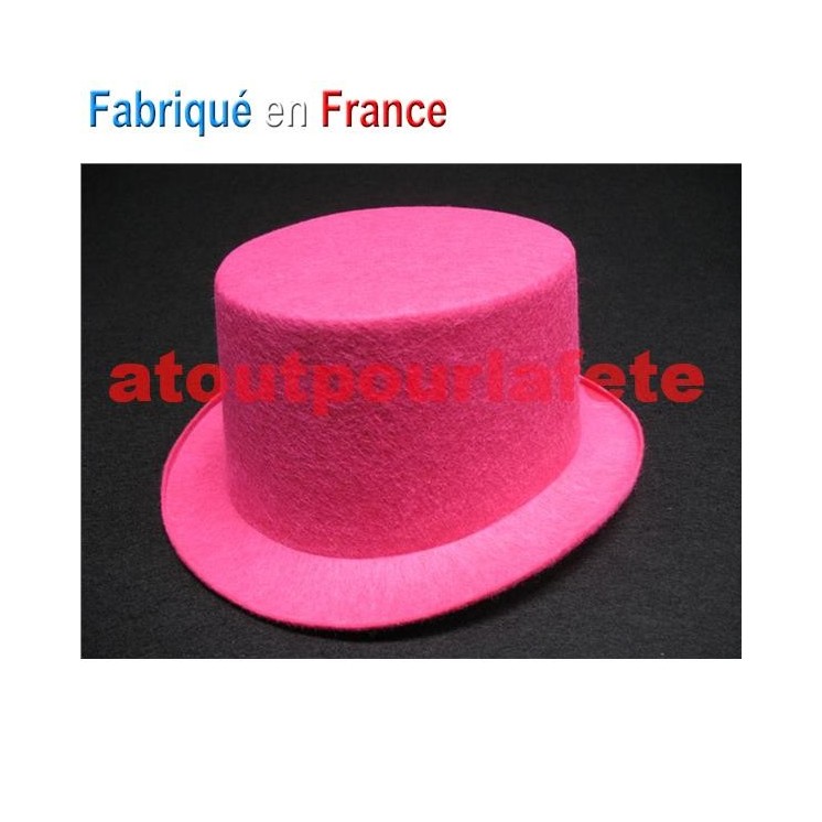 Chapeau de Conscrit Gibus Haut de Forme blanc adulte sans ruban