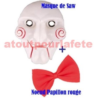 Set de Déguisement Saw, (Masque+Noeud)