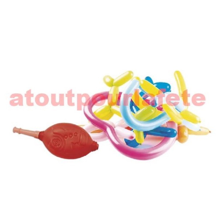 Sachet de 20 Ballons à modeler avec pompe
