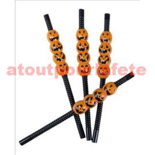 4 touilleurs à cocktail citrouille - décoration Halloween