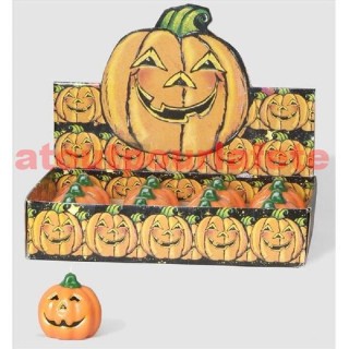 1 Bougie Citrouille pour décoration d'Halloween 10cms