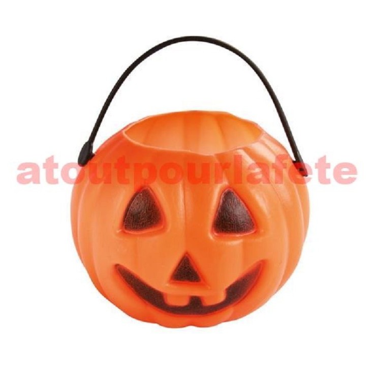 Décoration d'halloween: Sachet de 6 Pots Citrouille 7cm