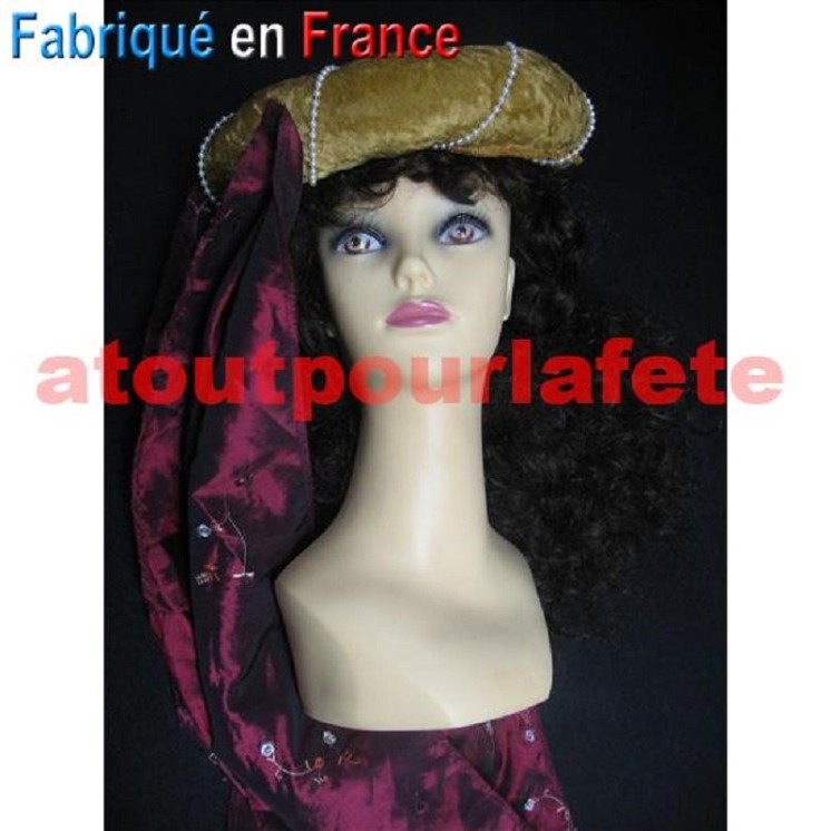 Coiffe médiévale, Moyen Age, Tambourin (coiffe Moyen-age)