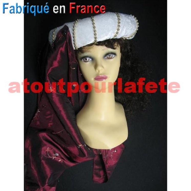 Coiffe médiévale, Moyen Age, Tambourin (coiffe Moyen-age)