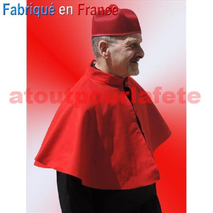 Set d'Ecclésiastique, Cape + Chapeau, Prélat, Pape, Cardinal, Monseigneur