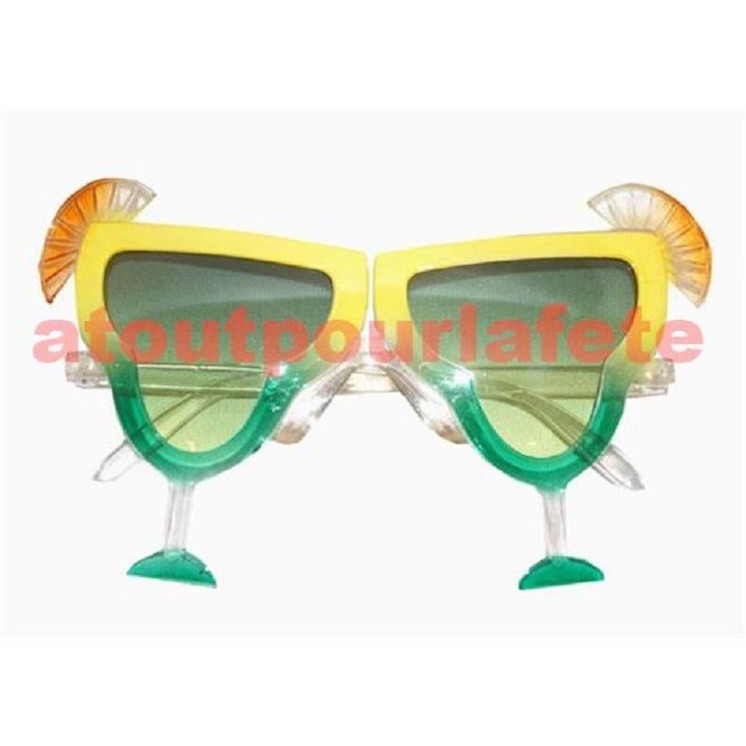 Lunettes fantaisies Cocktail Margarita, Tropic, Tropical, Hawai, Caraibes, Iles