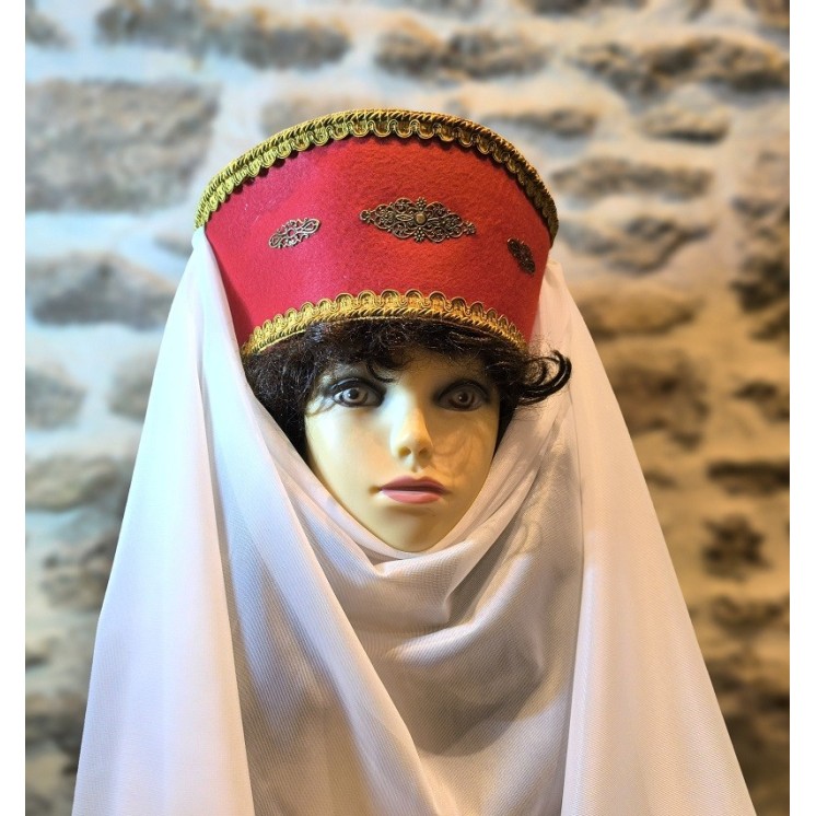Coiffe médiévale, chapeau moyen-age "Margot", Marguerite de France