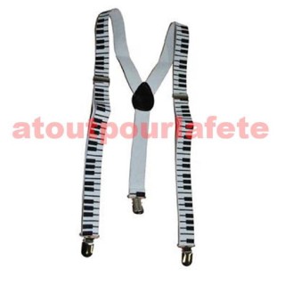 Bretelles Piano pour deguisement de Jazzman