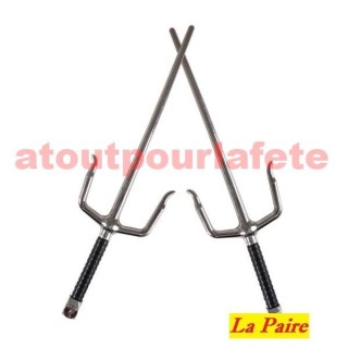 Epée Dague Saï de Ninja (la paire) 30 cm