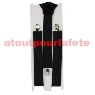 Bretelles noire pour femme ou homme (la paire)