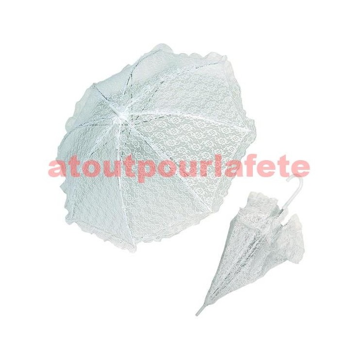 Ombrelle en dentelle blanche Ø83cm