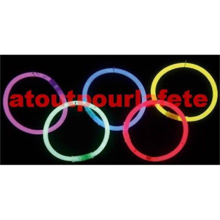 Bracelets lumineux 20 cm - tube de 100 - couleurs assortis