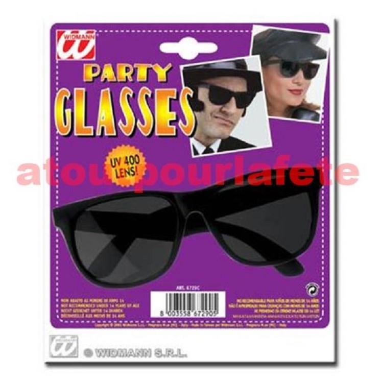 Lunettes de Blues Brothers (la paire)