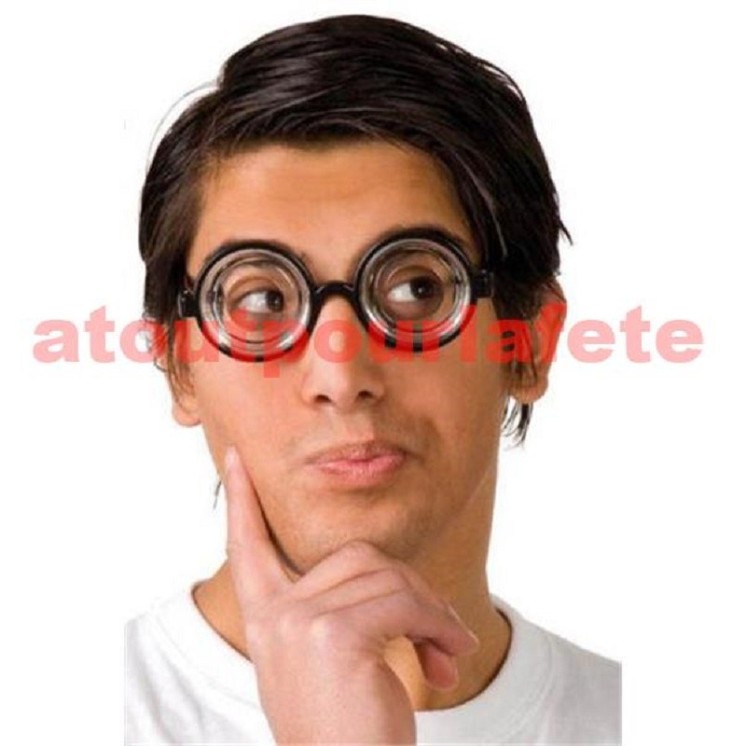 Lunettes de "Myope" Idiot, Geek, Nerd, (la paire)