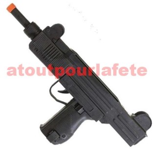 fusil mitrailleur Uzi pour deguisement rambo, guerrier, lara croft