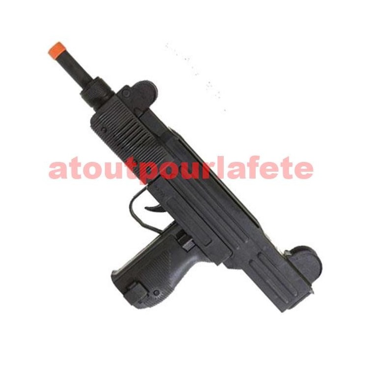 fusil mitrailleur Uzi pour deguisement rambo, guerrier, lara croft