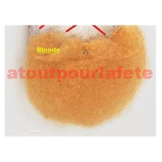 Barbiche courte avec moustache blonde pour déguisement
