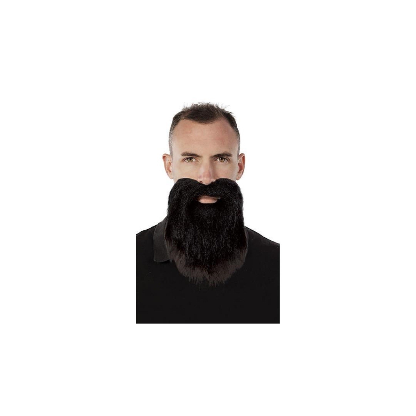 barbe raide noire + moustache pour deguisdement moine, rabbin, barbe raide noire + moustache pour deguisdement moine, rabbin,