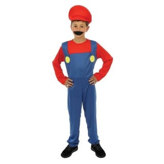 Déguisement Mario Kart enfant comprenant: combinaison, casquette, moustache
