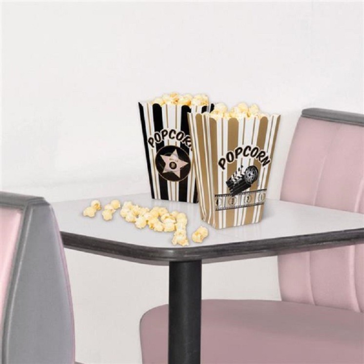 Set de 4 bols cartonnés "Popcorn" Hollywood,