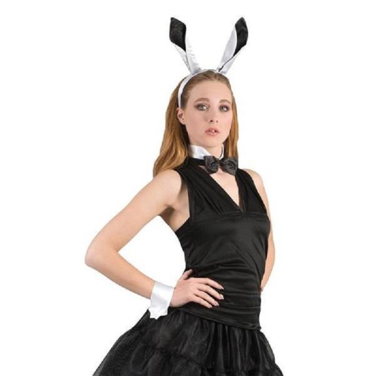 Set deguisement Bunny Girl - Noir et blanc