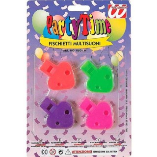 4 sifflets "multi-sons" pour Lot de Kermesse - Pinata
