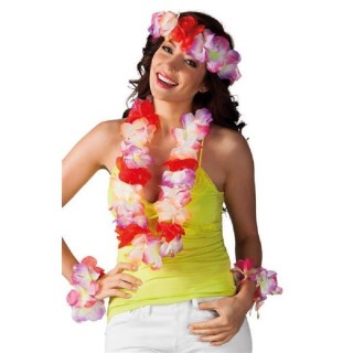 Set Hawaien 4 pièces (Collier + Tour de Tête + 2 bracelets) Set Hawaien 4 pièces (Collier + Tour de Tête + 2 bracelets)