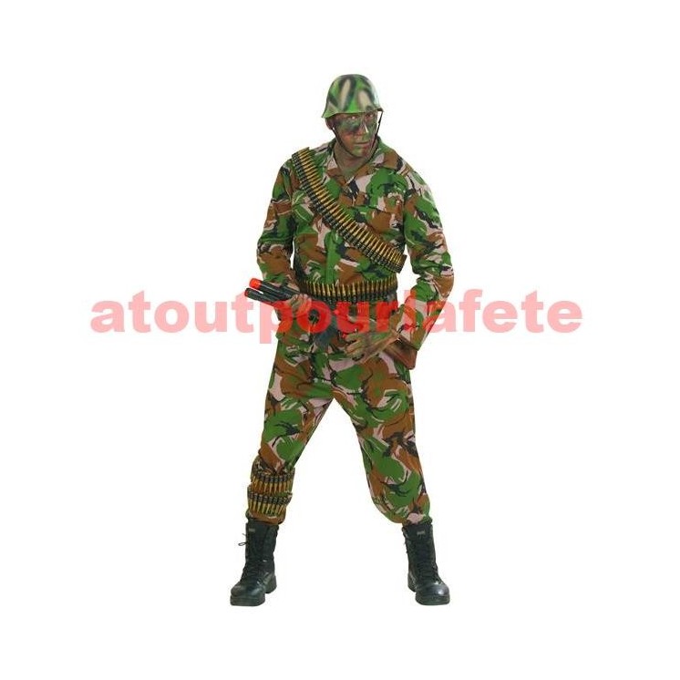 Ceinture Cartouchière de poitrine 96 balles Lara, Rambo, soldat