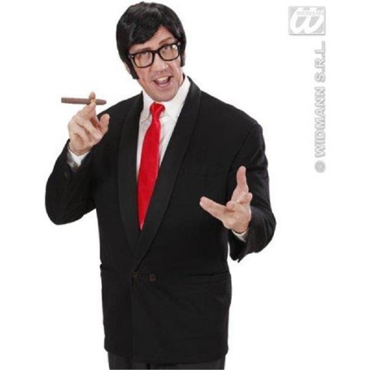 Cravate rouge satinée pour deguisement de mafieux, gangster, (à elastique)