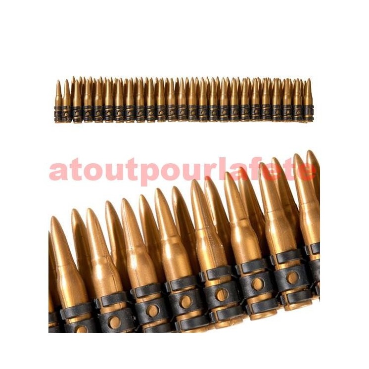 Ceinture Cartouchière de poitrine 96 balles Lara, Rambo, soldat