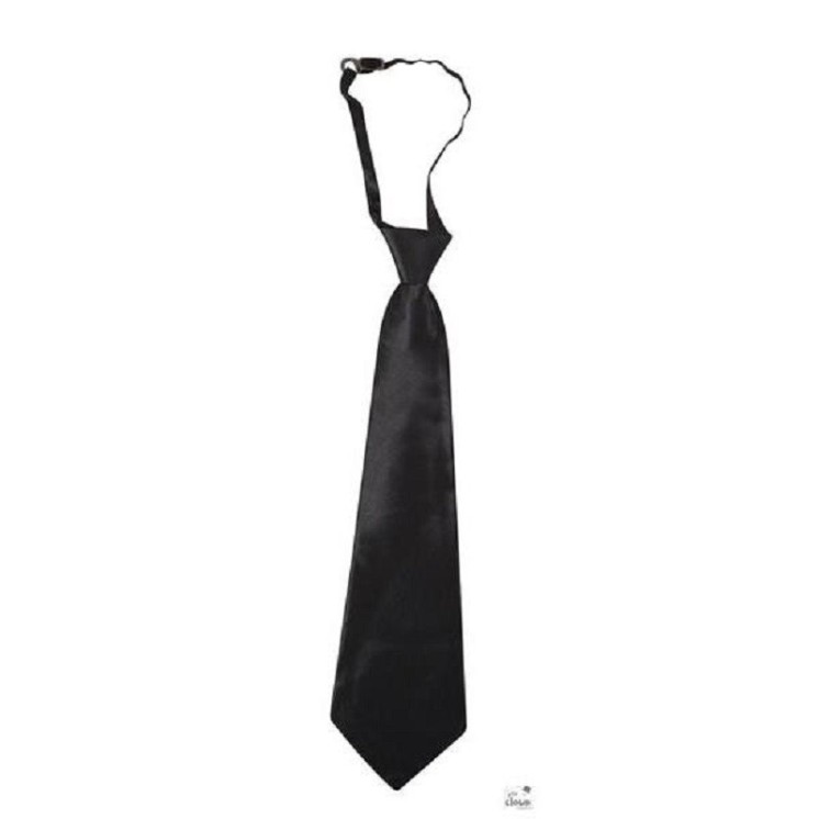 Cravate noire pour deguisement de Blues Brothers, Gangster, Mafieux, Chauffeur