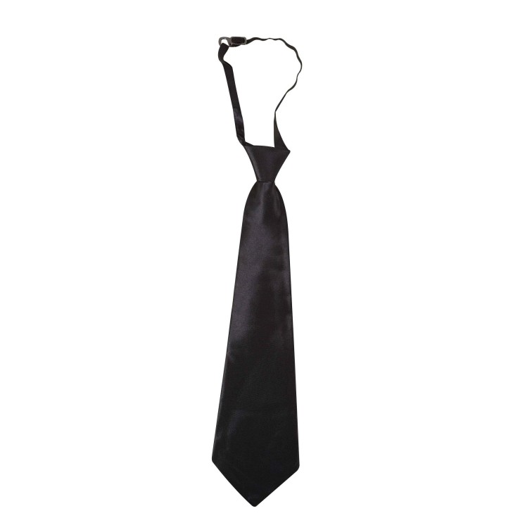 Cravate noire pour deguisement de Blues Brothers, Gangster, Mafieux, Chauffeur