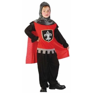 Déguisement enfant de Chevalier medieval noir & rouge Déguisement enfant de Chevalier medieval noir & rouge