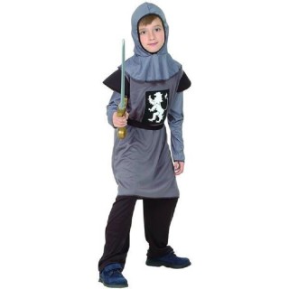 Déguisement enfant de Chevalier medieval gris 7/9 ans