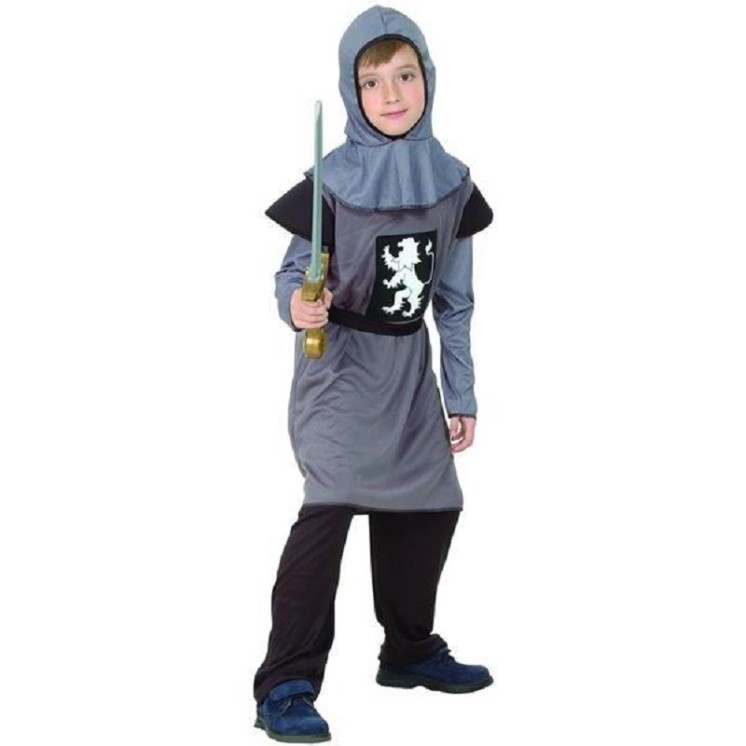 Déguisement enfant de Chevalier medieval gris 7/9 ans