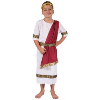 deguisement de romain Cesar enfant Comprend: toge avec étole - ceinture - couronne deguisement de romain Cesar enfant Comprend: toge avec étole - ceinture - couronne