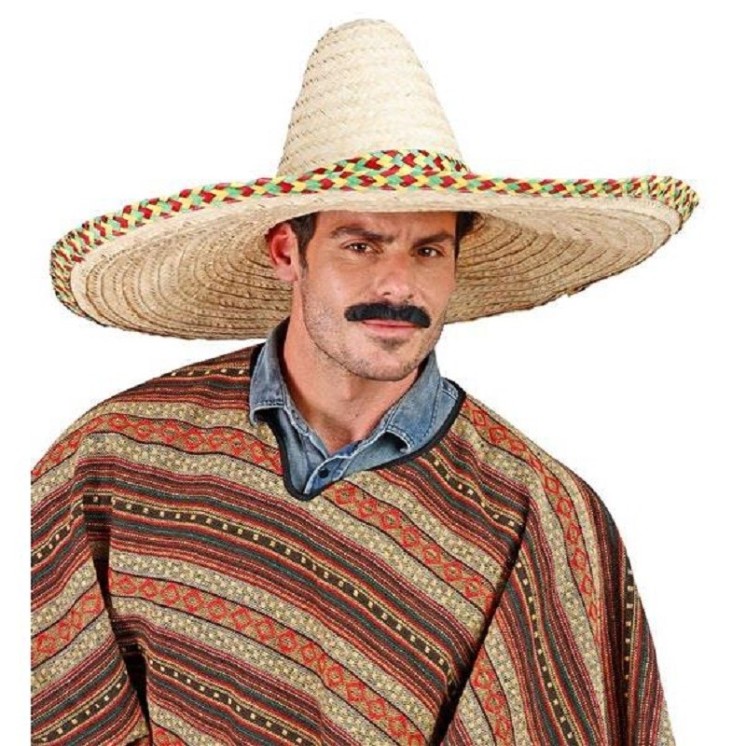 Sombrero Méxicain géant 65cms, chapeau en paille Sombrero Méxicain géant 65cms, chapeau en paille