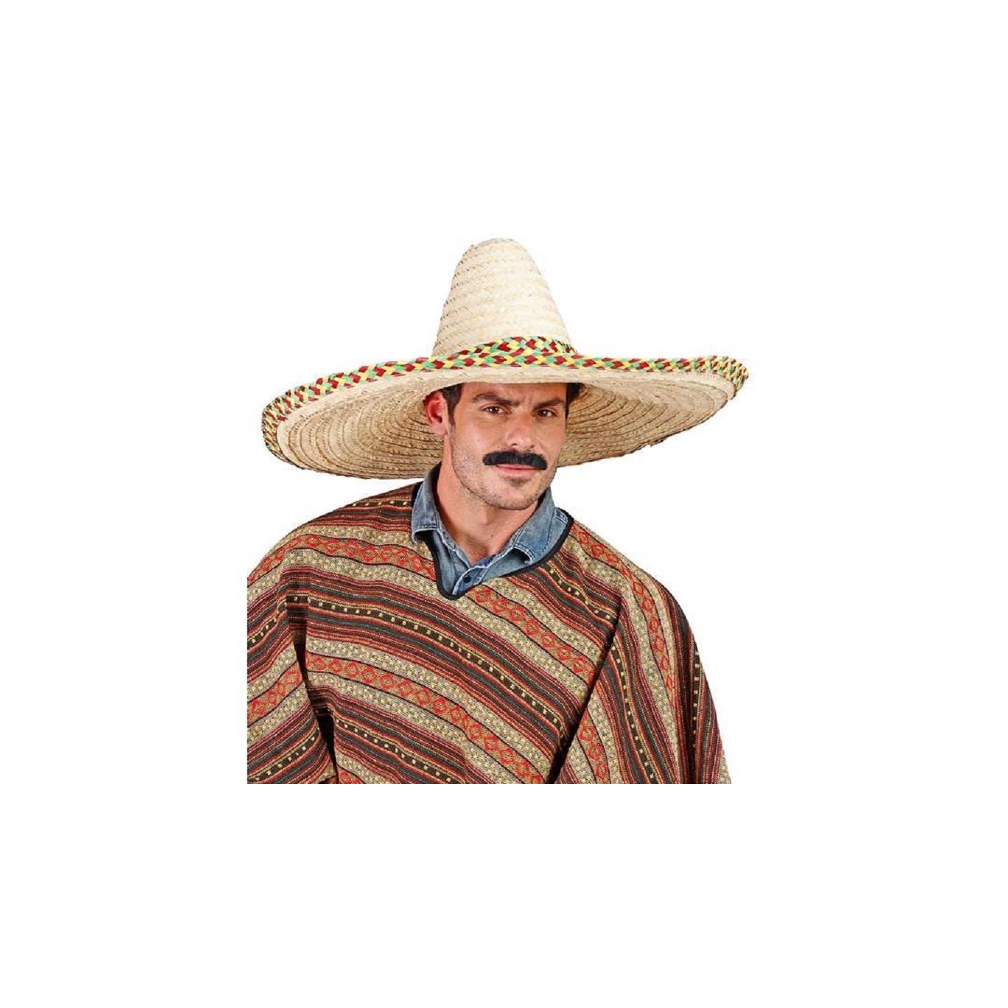 Sombrero Méxicain géant 65cms, chapeau en paille Sombrero Méxicain géant 65cms, chapeau en paille