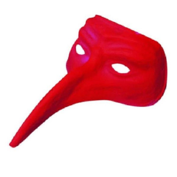 Masque Vénitien a bec, Medecin de la peste (noir, blanc, rouge)