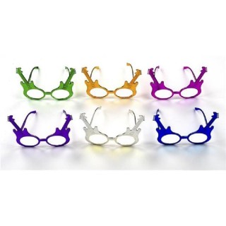 lot de 8 Lunettes guitare 1er prix avec verre assorties (coloris aléatoire)