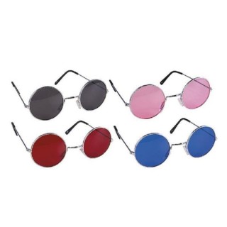 Lunettes couleur ronde, Lennon, Hippie (5 coloris au choix)