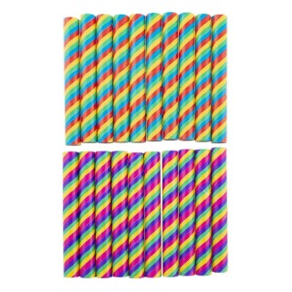 Sachet 20 sarbacanes pour lancer de boules de cotillon (coloris aleatoire)