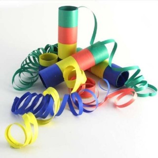 1 rouleau de serpentins multicolore 4 couleurs 4m