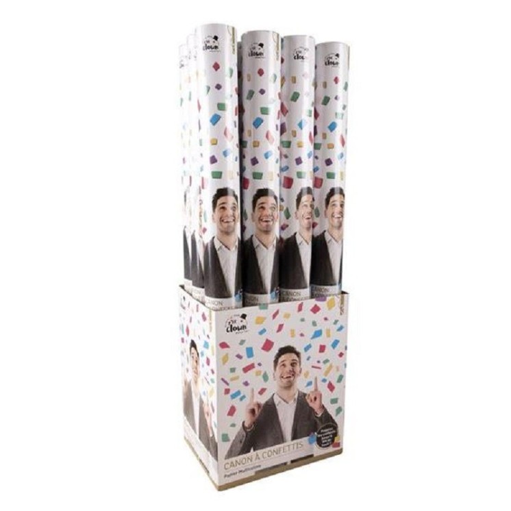 1 Canon à confetti multicolore 60cms (pièce)