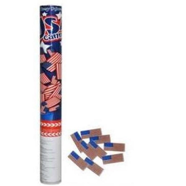 Canon à confettis Drapeau Americain - Usa 60cms